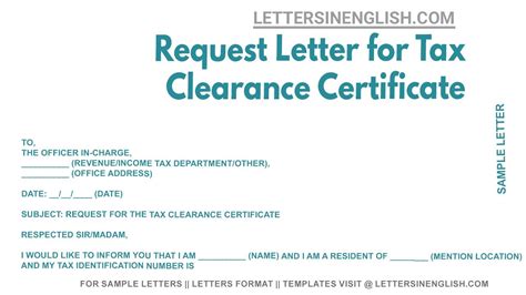 Requesting Tax Certificates and Tax Clearance Letters.